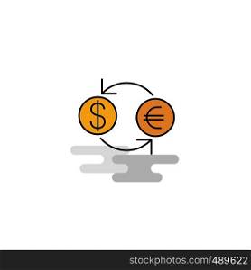 Flat Money converstion Icon. Vector
