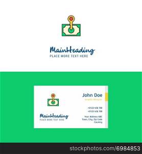 Flat Money Logo and Visiting Card Template. Busienss Concept Logo Design