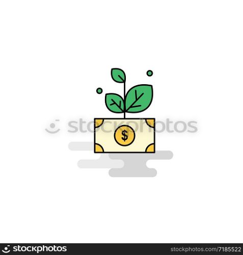 Flat Money plant Icon. Vector