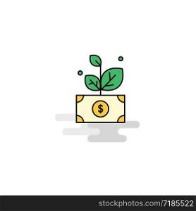 Flat Money plant Icon. Vector