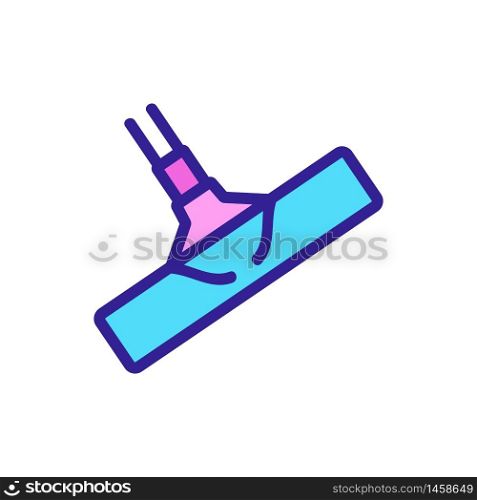flat mop with telescopic handle icon vector. flat mop with telescopic handle sign. color symbol illustration. flat mop with telescopic handle icon vector outline illustration