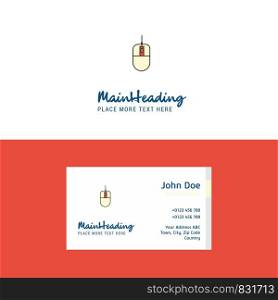 Flat Mouse Logo and Visiting Card Template. Busienss Concept Logo Design