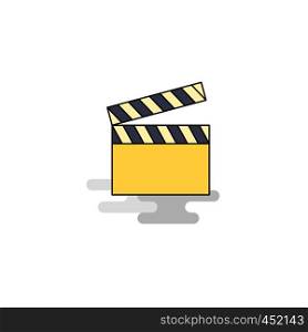 Flat Movie clip Icon. Vector