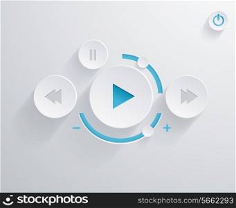 Flat multimedia player for web and mobile apps