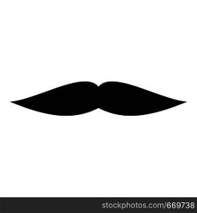 Flat mustache icon. Simple illustration of flat mustache vector icon for web. Flat mustache icon, simple style.