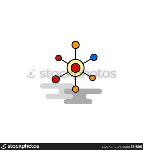 Flat Network Icon. Vector