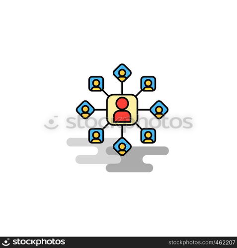 Flat Network Icon. Vector