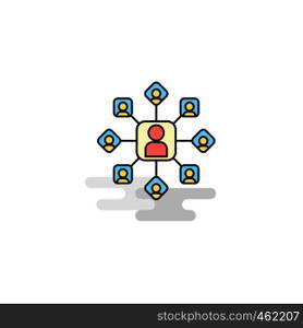 Flat Network Icon. Vector