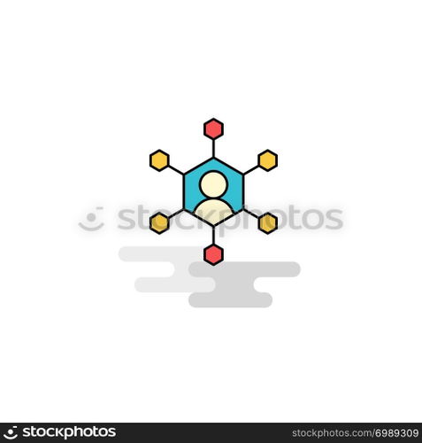 Flat Network Icon. Vector