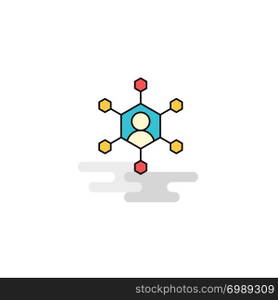 Flat Network Icon. Vector