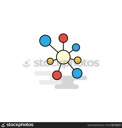 Flat Network Icon. Vector