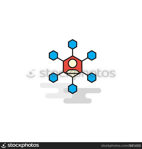 Flat Network Icon. Vector