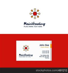 Flat Network Logo and Visiting Card Template. Busienss Concept Logo Design