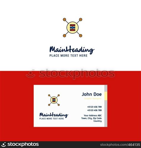 Flat Networks router Logo and Visiting Card Template. Busienss Concept Logo Design