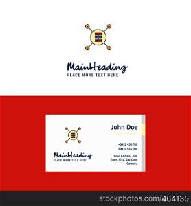 Flat Networks router Logo and Visiting Card Template. Busienss Concept Logo Design