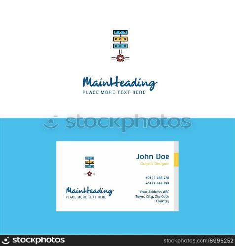 Flat Networks setting Logo and Visiting Card Template. Busienss Concept Logo Design