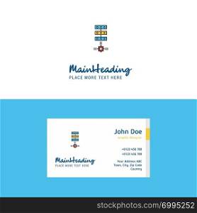 Flat Networks setting Logo and Visiting Card Template. Busienss Concept Logo Design