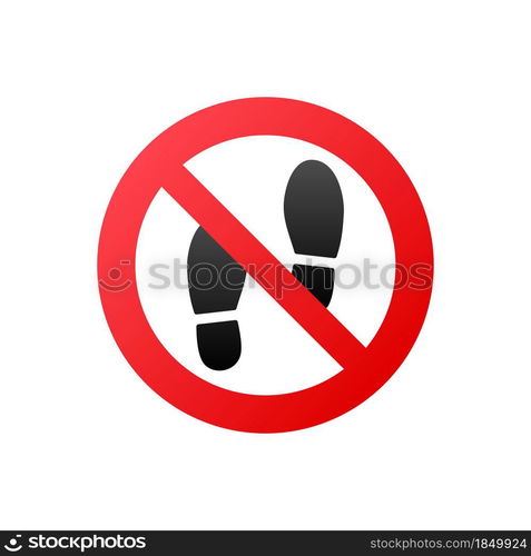 Flat no step for print design. Flat vector illustration. Warning icon. Flat no step for print design. Flat vector illustration. Warning icon.