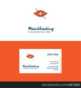 Flat Not seen Logo and Visiting Card Template. Busienss Concept Logo Design