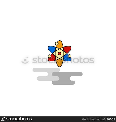 Flat Nuclear Icon. Vector
