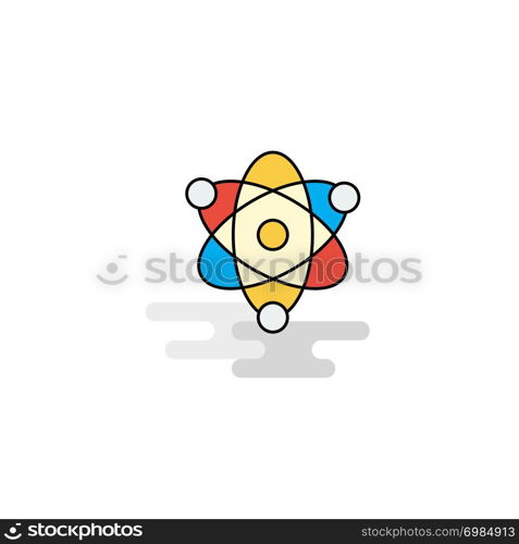 Flat Nuclear Icon. Vector