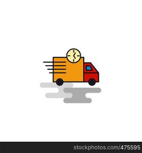 Flat On time delivery Icon. Vector