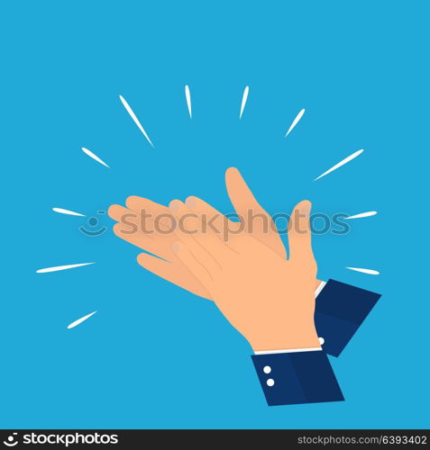 Flat. ?oncept of success Applause. Hands clapping. Vector Illustration. EPS10. Flat. ?oncept of success Applause. Hands clapping. Vector Illustration.