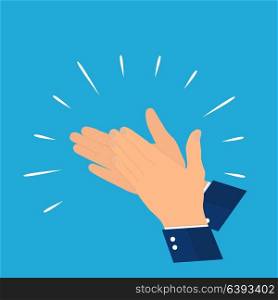 Flat. ?oncept of success Applause. Hands clapping. Vector Illustration. EPS10. Flat. ?oncept of success Applause. Hands clapping. Vector Illustration.
