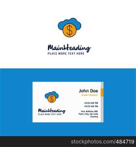 Flat Online banking Logo and Visiting Card Template. Busienss Concept Logo Design