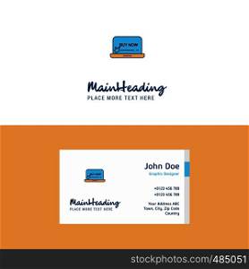 Flat Online shopping Logo and Visiting Card Template. Busienss Concept Logo Design