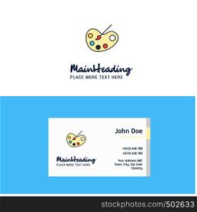 Flat Paint tray Logo and Visiting Card Template. Busienss Concept Logo Design