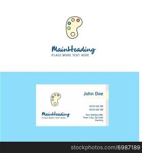 Flat Paint tray Logo and Visiting Card Template. Busienss Concept Logo Design