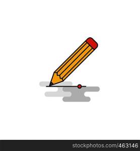 Flat Pencil Icon. Vector