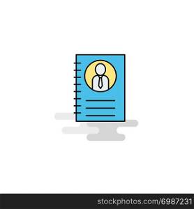 Flat Personal diary Icon. Vector