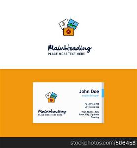 Flat Photography Logo and Visiting Card Template. Busienss Concept Logo Design