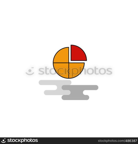 Flat Pie chart Icon. Vector