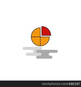 Flat Pie chart Icon. Vector