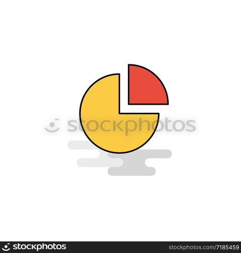 Flat Pie chart Icon. Vector