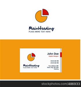 Flat Pie chart Logo and Visiting Card Template. Busienss Concept Logo Design