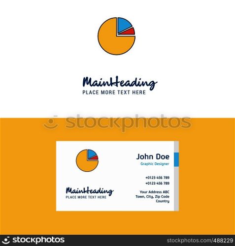 Flat Pie chart Logo and Visiting Card Template. Busienss Concept Logo Design