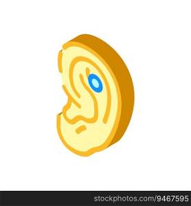 flat piercing earring isometric icon vector. flat piercing earring sign. isolated symbol illustration. flat piercing earring isometric icon vector illustration
