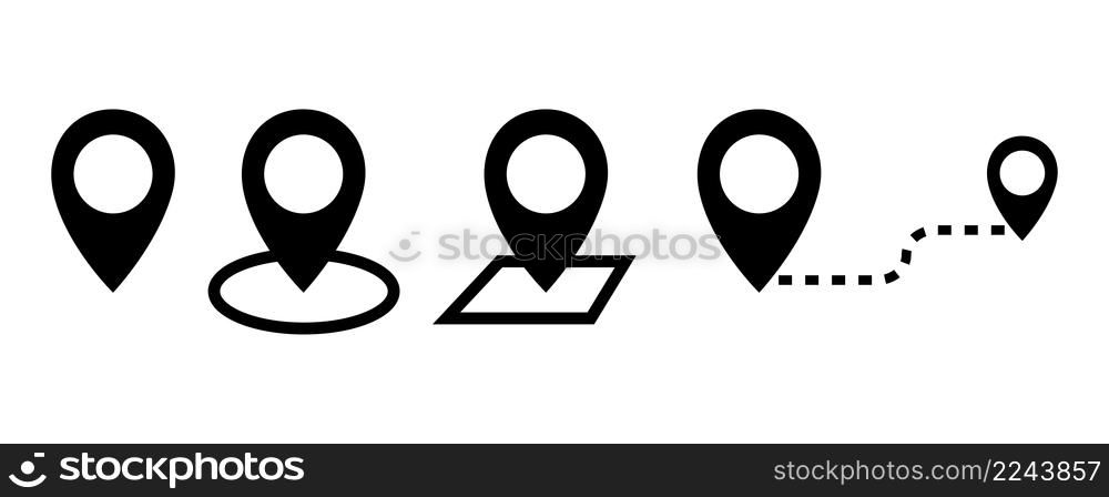 Flat pin route for concept design. Location pin sign. Map pin place marker. Pin point icon. Vector illustration. stock image. EPS 10.. Flat pin route for concept design. Location pin sign. Map pin place marker. Pin point icon. Vector illustration. stock image.
