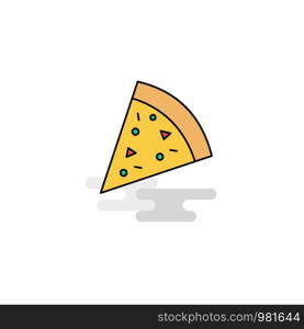 Flat Pizza Icon. Vector
