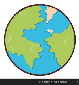 Flat planet Earth icon. Flat planet Earth icon.