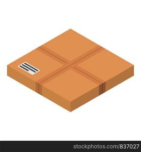 Flat postal box icon. Isometric of flat postal box vector icon for web design isolated on white background. Flat postal box icon, isometric style