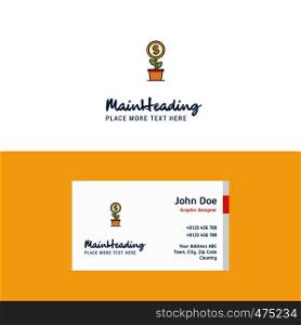 Flat Power plant Logo and Visiting Card Template. Busienss Concept Logo Design