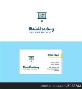 Flat Presentation board Logo and Visiting Card Template. Busienss Concept Logo Design