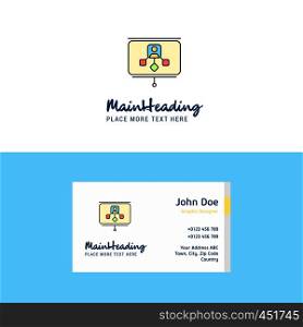 Flat Presentation Logo and Visiting Card Template. Busienss Concept Logo Design
