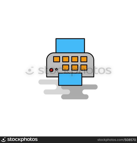 Flat Printer Icon. Vector