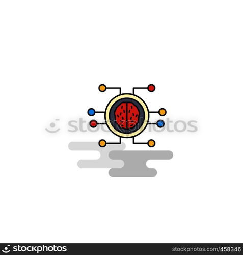 Flat Processor Icon. Vector